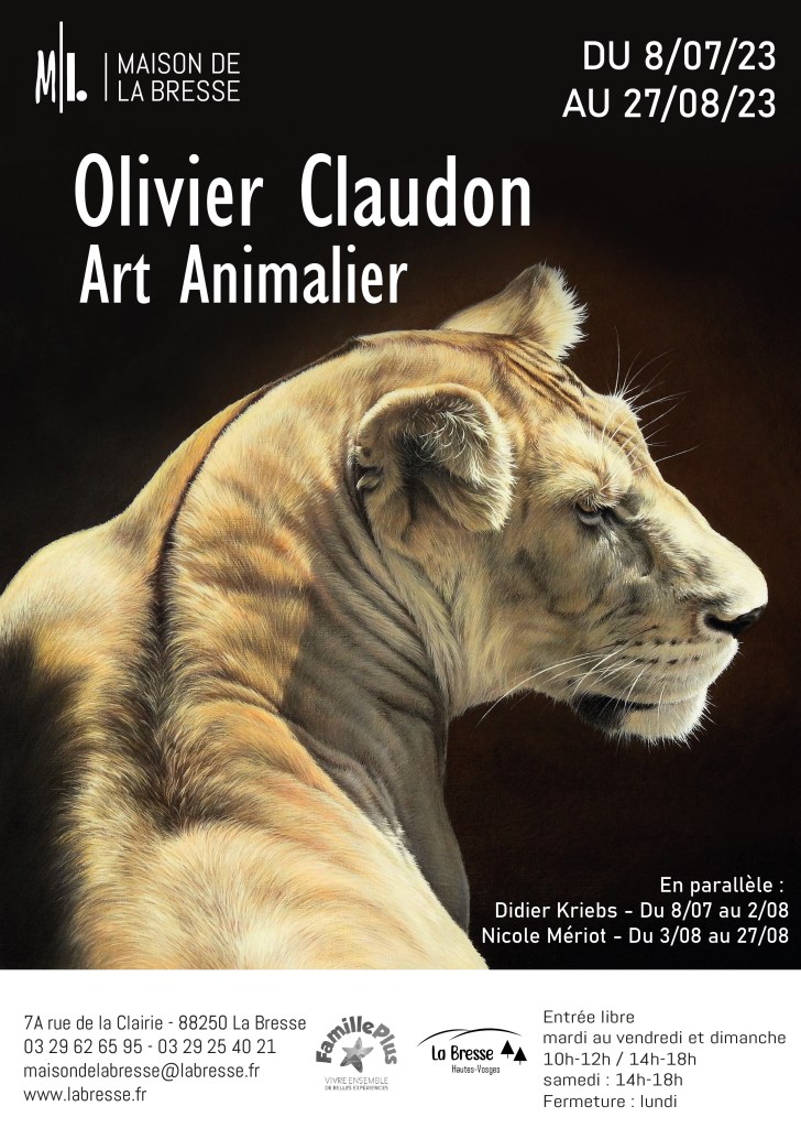 Exposition Olivier Claudon sous le thème de l'art animalier
